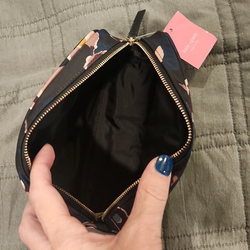 Kate Spade Black and Pink Floral Travel Bag